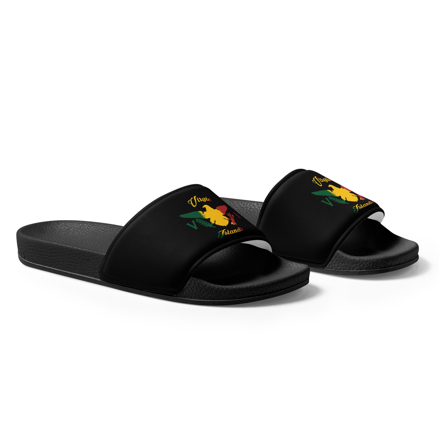 Vi Ice Gold & Green Slides | Phade Fashion Virgin Islands