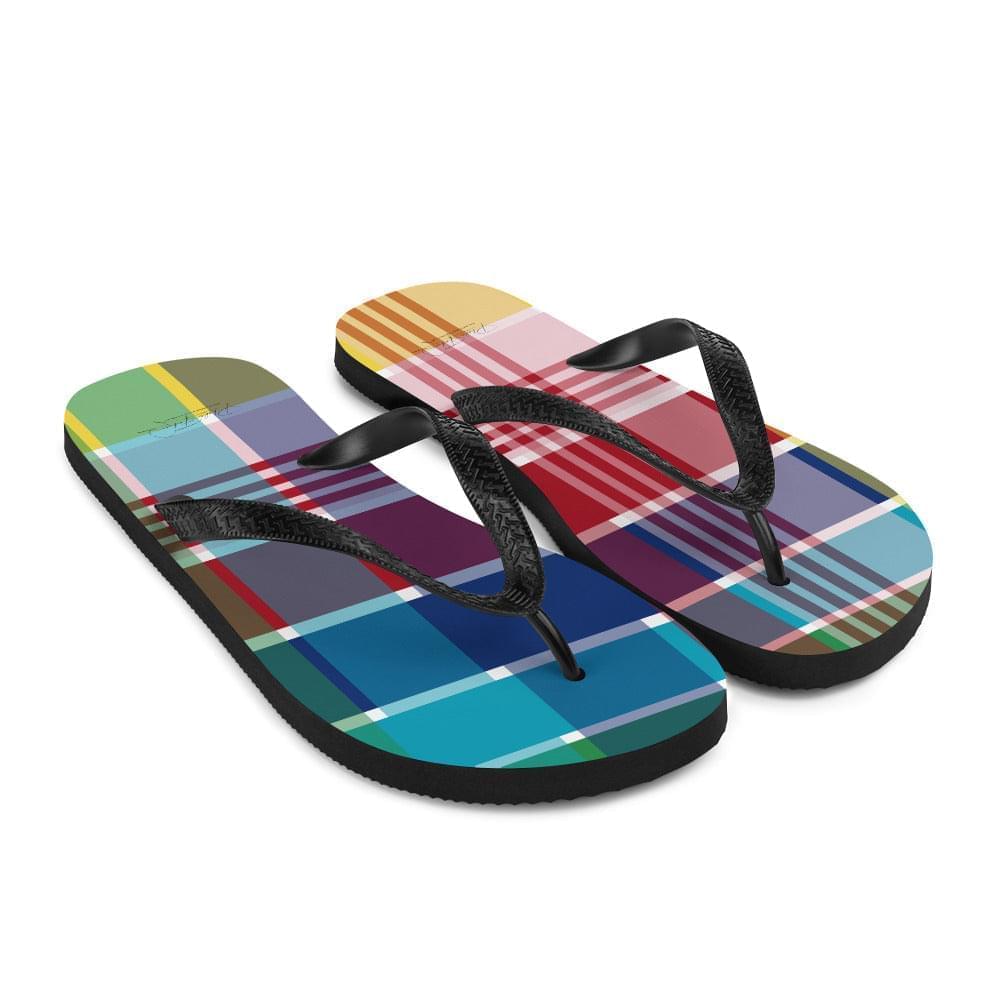 Unisex Madras Flip Flops | Phade Fashion Virgin Islands