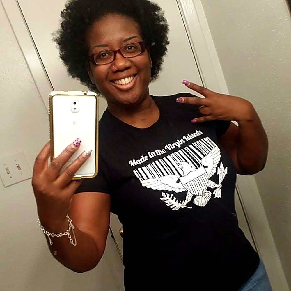 Customer repping PHADE FASHION VIRGIN ISLANDS in the islands