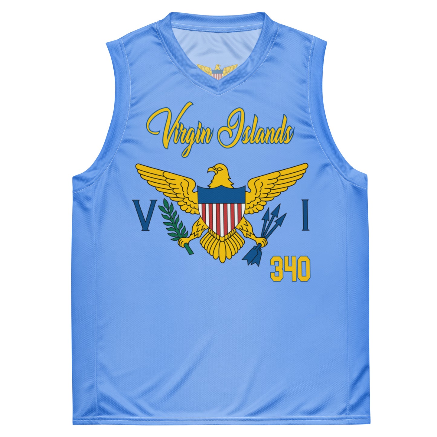 Carolina Blue Virgin Islands Unisex Basketball Jersey