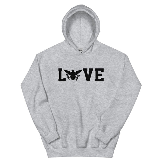 Love Black Print Hoodie | Phade Fashion Virgin Islands